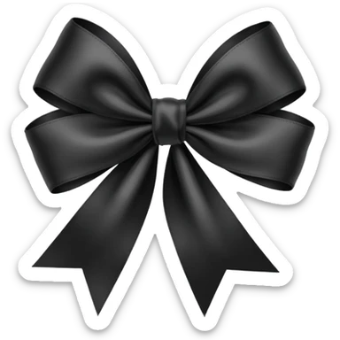  A ribbon with black heart sticker