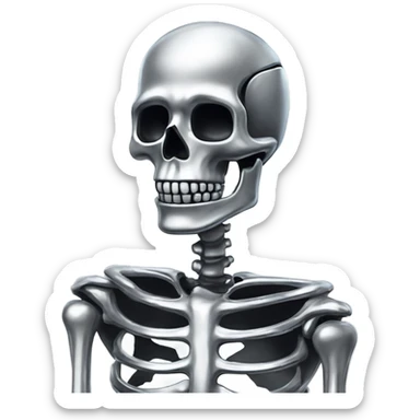 Skeleton made out of chrome ￼ sticker