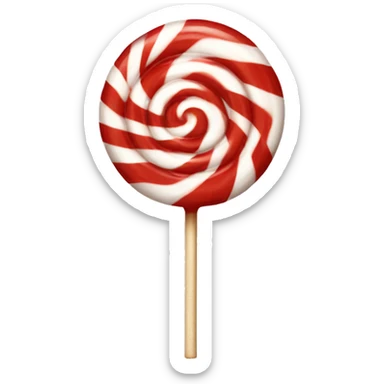 Red and white lollipop sticker