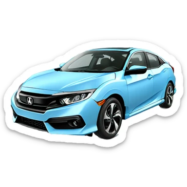 2017 honda civic in baby blue  sticker