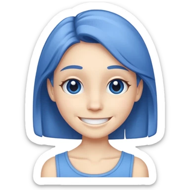 Bonnie Blue skinny, smiling sticker