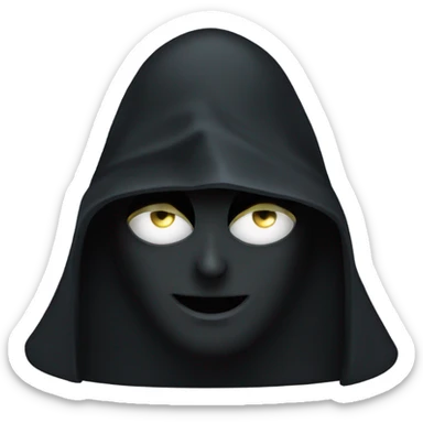 illuminati shadow figure standing in black cloak with all seeing eye symbol sticker