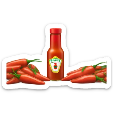 One of Sriracha sauce sticker