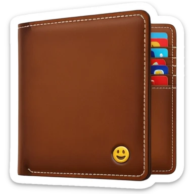 Bi-fold wallet – classic foldable leather wallet.
 sticker