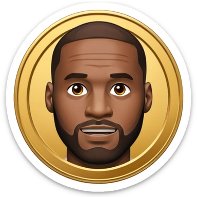 lebron james coin emoji sticker