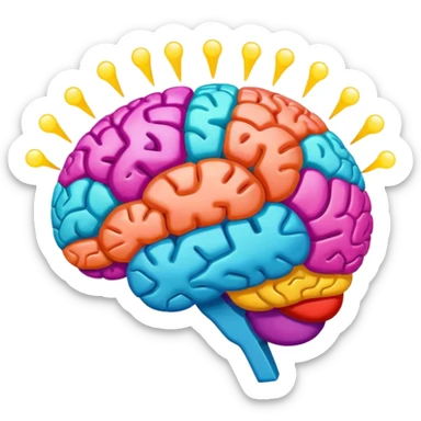 an idea going into a brain sticker