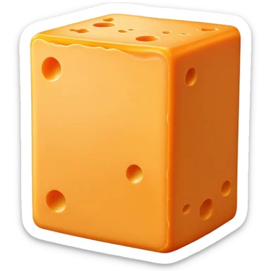 Block of cheddar cheese sticker