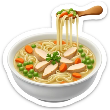Chicken noodle soup sticker