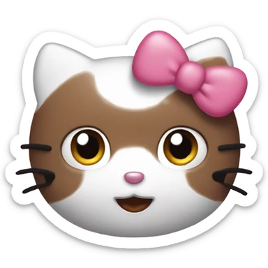 Hello kitty with heart eyes  sticker