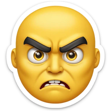 Yellow face angry and pointing their finger  sticker