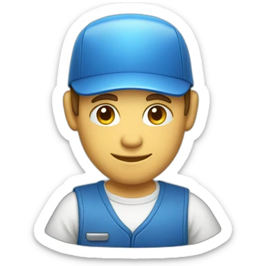 blue car mechanic sticker