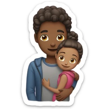 Un garçon et une fille qui s’embrasse  sticker