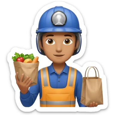 Food Delivery Courier man sticker