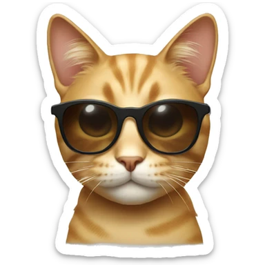 Cat with sunglasses sticker