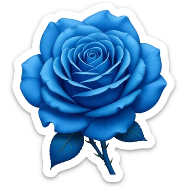 Blue flower like a rose but blue sticker