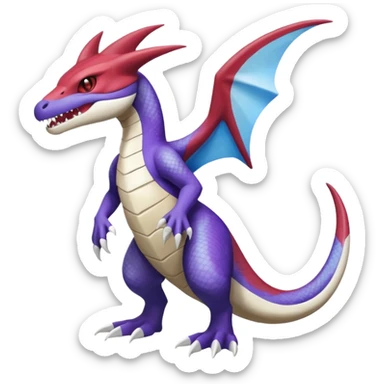 Shiny Koraidon-Latios-Marowak-Seviper-Fakémon-hybrid-creature (full body)  sticker