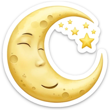 Moon sleeping sticker