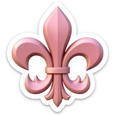 Fleur de lis made of SPAM sculpture  sticker