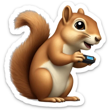 squirrel with usb port inside sticker