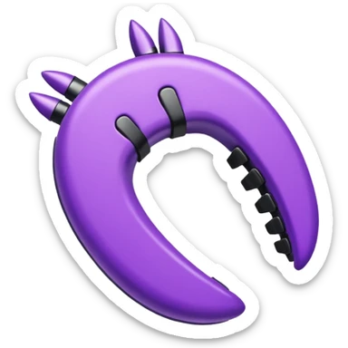 Purple hair claw clip sticker