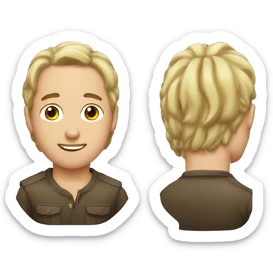 Hombre de 34 años con la cara ovalada sticker