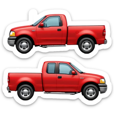 2001 Ford F150 pickup truck side view red sticker