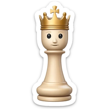 white king wooden chess pieces sticker