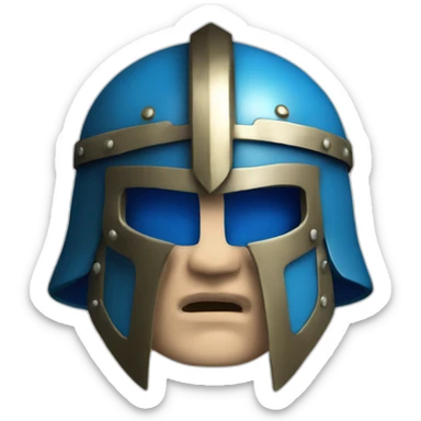 northern viking helmet blue color sticker