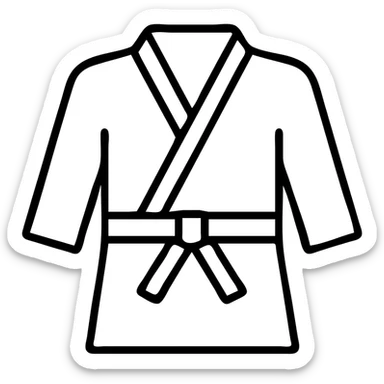 Simple white martial arts gi uniform sticker