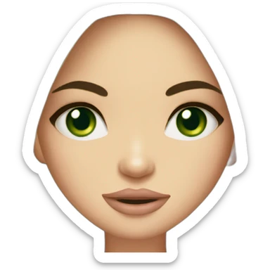 Megan Fox with green eyes and pierced nose sticker