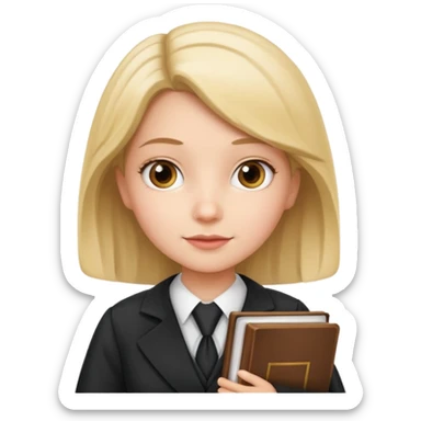 Cat lawyer girl  sticker