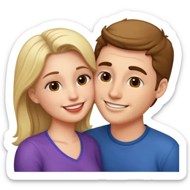 Couple kissing sticker