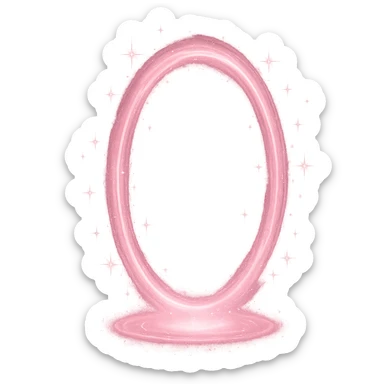 pink magical portal with sparkles sticker