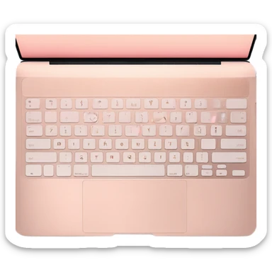 roségold mac book air view of both keyboard and screen  sticker