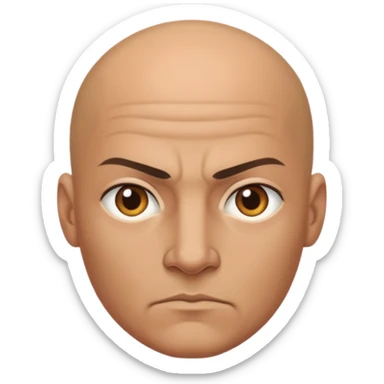 warrior bald  sticker