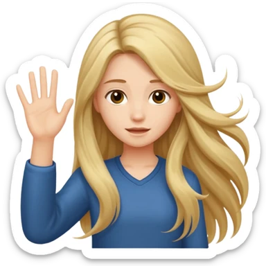 I want a girl spreading hear long hair with one hand sticker