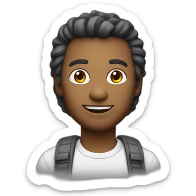 memoji of white tone developer with sticker