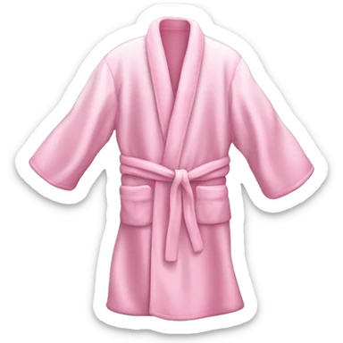 Light pink silk slippers and robe sticker