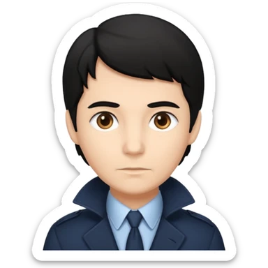 Generate 
1 detective she's white hair covered light eyes fair skin
1 detectective she's black NO HIJAB HAIR OUT BROWN skin  sticker