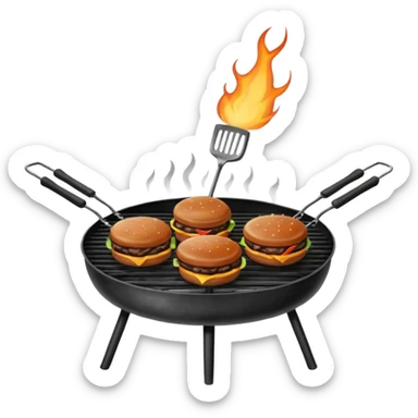 grilling burgers and rib ticklers sticker