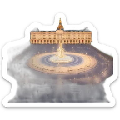 Place Bellecour lyon sticker