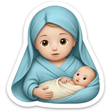 baby in a swaddle sticker