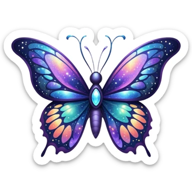 Galaxy Vortex Butterfly sticker