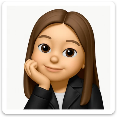 Convert this photo to a 3D emoji in Apple style, preserving the person's identity and expression. The style should resemble Apple's 3D emoji style with smooth, rounded features and vibrant colors, capturing the person's likeness and expression accurately. sticker