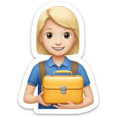 chil with lunchbox sticker