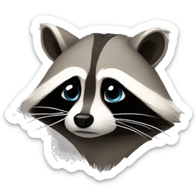 raccoon sad sticker