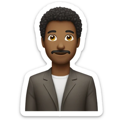 Hombre afro besa mujer sticker