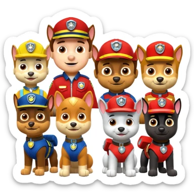 Paw patrol characters sticker