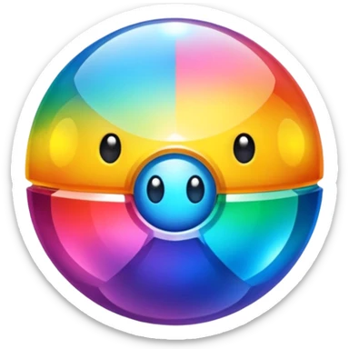 boule disco à facette et poulpe sticker