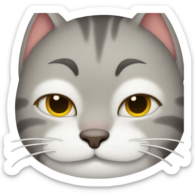 Crying cat sleeping  sticker